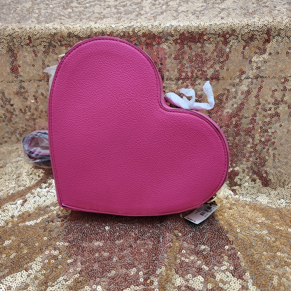 Victoria's Secret Barbiecore Pink Heart Adjustable Strap Crossbody Bag - Picture 3 of 9